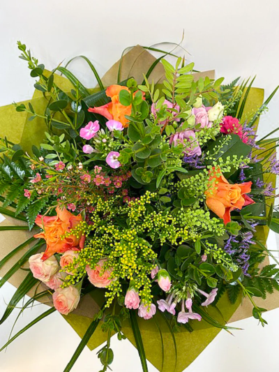 Wild West Bouquet - Beautiful burnt autumn flowers, yellow and orange give you that cozy feeling with this beautiful hand made flower bouquet created for you.

Please note: for seasonal and other supply reasons, we may occasionally substitute some of the blooms shown in the image. We will always try to be true to the bouquet's colour coordination, style, and shape and guarantee to give you the full value paid. If you have any queries, please email or call us and we would be delighted to confirm availability and explain alternatives. See the 'Contact Us' section.