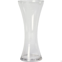 Glass Vase - New to our vase collection. This stunning tall, slim clear glass vase has an elongated waist that makes it a very elegant piece. This vase is ideal for tall statement flowers such as lilies