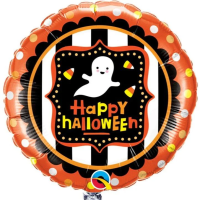 Celebrating Halloween - Celebrating Halloween with Smiling Ghosts and Candy Corn