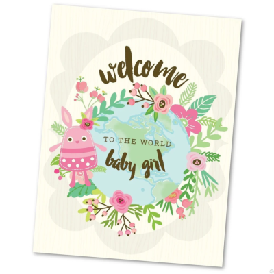 Baby Girl Greetings Card (will vary) - Baby Girl Greetings Card (will vary)
